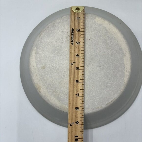 Handcrafted Pottery Artisan Signed Ward  Glazed Pie Plate Shallow Bowl Iris - Picture 10 of 12